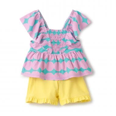 【SWIM】【オーシャンアンドグラウンド】フリルショルダーセットアップ水着