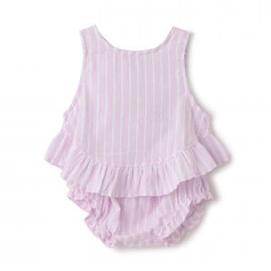 【LaStella】フリルヘムチュニックスーツ