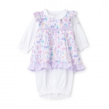 長く着られる総柄チュニック＋2WAYオール