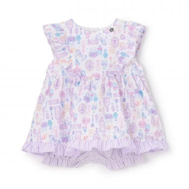 総柄チュニック＋カバーパンツ