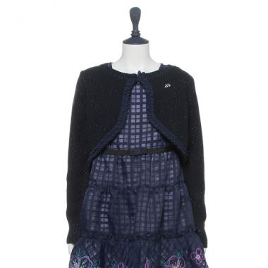 フリルつきニットボレロ(120 紺): キッズ - ナルミヤ オンライン公式サイト 