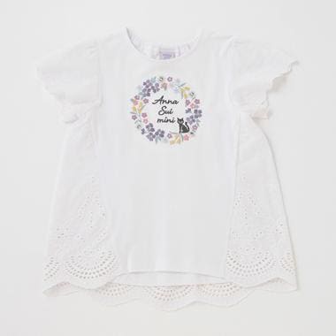 花猫刺しゅう 半袖Tシャツ(120cm 白): キッズ - ナルミヤ オンライン