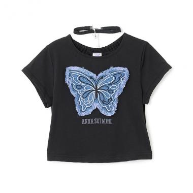チョーカーつき蝶Tシャツ