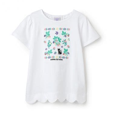 【人気商品再入荷】【直営店で取り扱い無し】刺しゅう 裾スカラ半袖Tシャツ