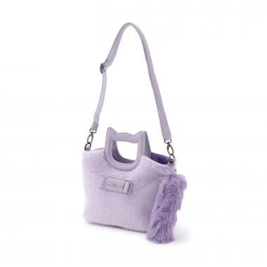 ネコハンドル2WAYファーバッグ