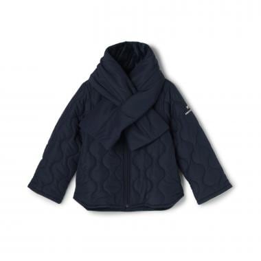 マフラーつき中綿ブルゾン