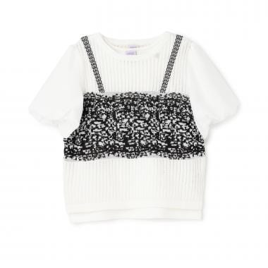 華やぎビスチェ風ニット＋タンクトップ