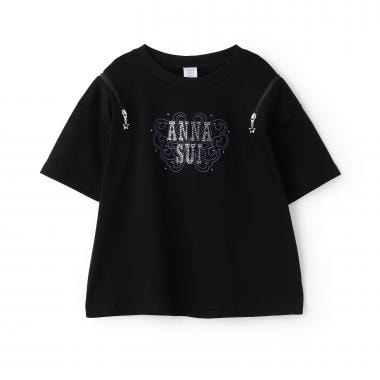 【親子リンク】ラインストーンロゴTシャツ