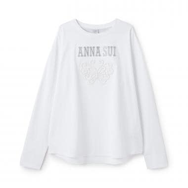 【親子リンク】LADIES_蝶ロゴ長袖Tシャツ