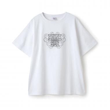 【親子リンク】LADIES　ラインストーンロゴTシャツ