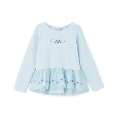 ☆彡裾ペプラムチュール長袖Tシャツ