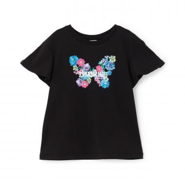 ☆彡チョウ花プリント半袖Tシャツ【接触冷感】