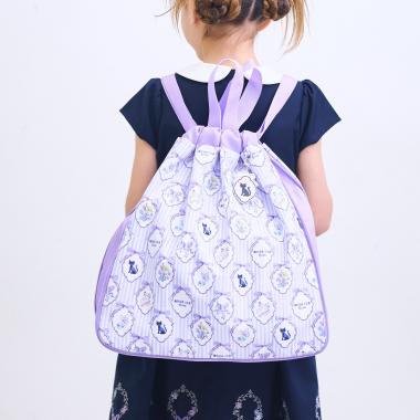 Dreamy Stripe 総柄マチつきナップサック