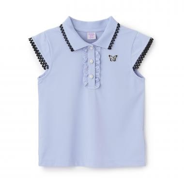 きちんと涼やか レースアクセントポロシャツ