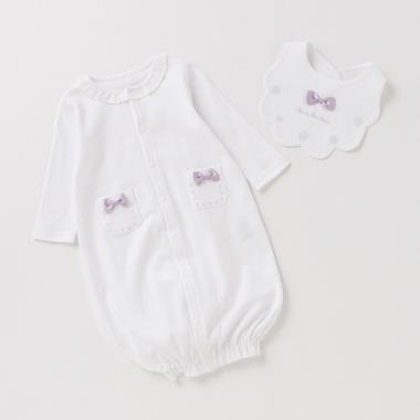 リボンつき2WAYオール×スカラップスタイセット