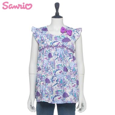 【Sanrio x Liberty Fabrics】 リボンクリップつき袖フリルチュニック
