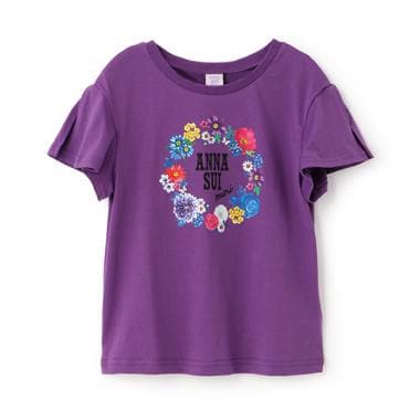 【人気商品再入荷】【直営店で取り扱い無し】花ロゴ肩スリットTシャツ