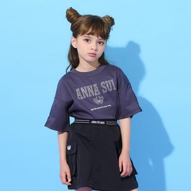 ラインストーンロゴTシャツ