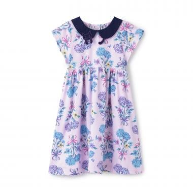 ネコ衿総柄カットワンピース