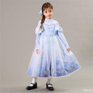 【2月中旬お届け予定】【Disney】エルサ/なりきり風ワンピース＋ハイネック長袖Tシャツ
