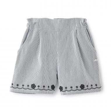 裾刺しゅうショートパンツ