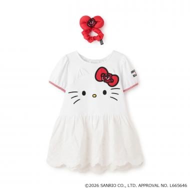 【HELLO KITTY】シュシュ付きTシャツ