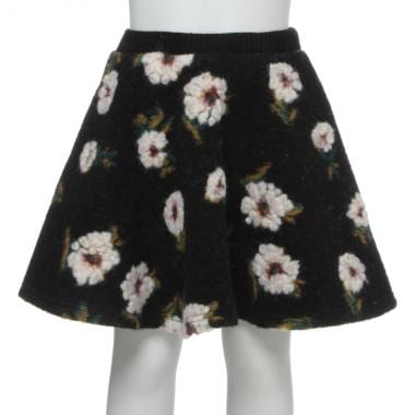 花柄ボアミニスカート