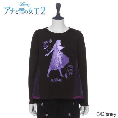 【DISNEY】 ”アナと雪の女王2”デザイン 異素材切り替えTシャツ