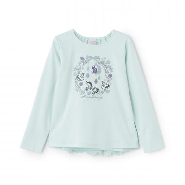 7143220：ドリーミー刺しゅう長袖Tシャツ