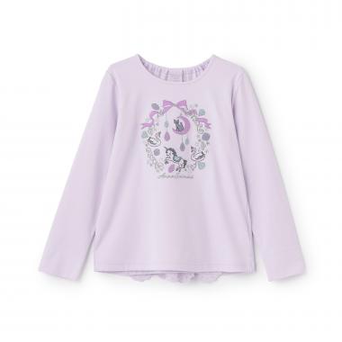 7143220：ドリーミー刺しゅう長袖Tシャツ