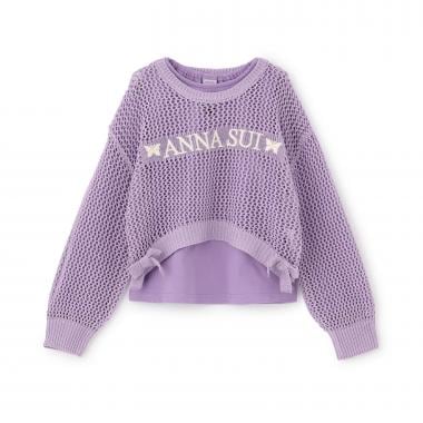 7151202：メッシュニット＋長袖Tシャツ