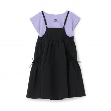 【人気商品再入荷】【直営店で取り扱い無し】ギャザージャンスカ＋短丈Tシャツ