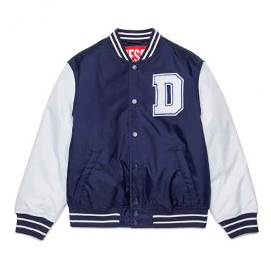 【DIESEL(ディーゼル)Kids&Junior】ロゴパッチパッド入りバーシティジャケット