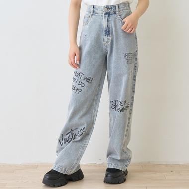 ペイントデニムパンツ
