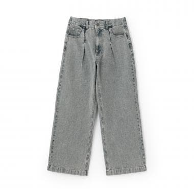 【LTXC】【セット可】タックワイドデニムパンツ