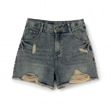 【LTXC】ダメージデニムショートパンツ