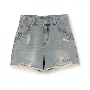 【LTXC】ダメージデニムショートパンツ