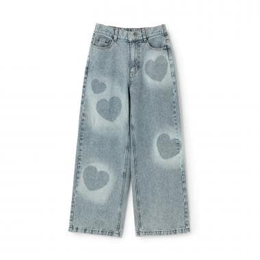 【LTXC】モチーフスプレーデニムワイドパンツ