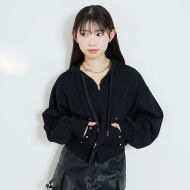 【LTXC/綿100%/セット可】スタッズZIPパーカー