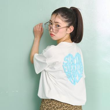 【LTXC/綿100%】発泡バックハートロゴ半袖T