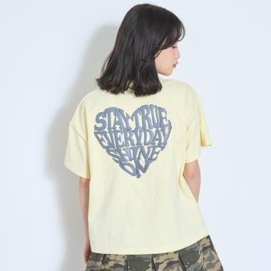 【LTXC/綿100%】発泡バックハートロゴ半袖T