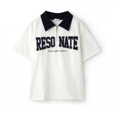 【LTXC/綿100%】ハーフジップルーズ半袖T