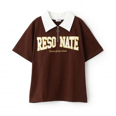 【LTXC/綿100%】ハーフジップルーズ半袖T