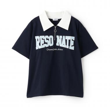 【LTXC/綿100%】ハーフジップルーズ半袖T