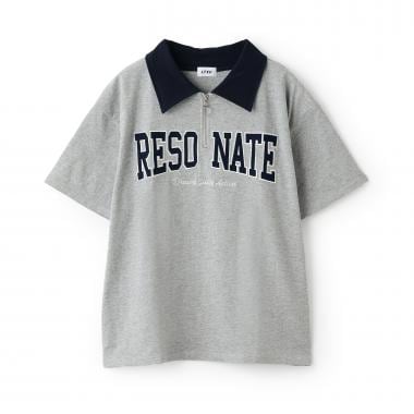 【LTXC/綿100%】ハーフジップルーズ半袖T