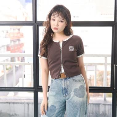 【LTXC/抗菌防臭】タンクつきラインジップ半袖