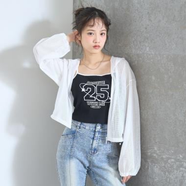 【LTXC/抗菌防臭】キャミつきメッシュパーカー