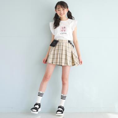 バイラビット ジェニー トップス スカパン アウター おまとめ 130cm テープつきチェックスカパン(120 ベージュ): ジュニア