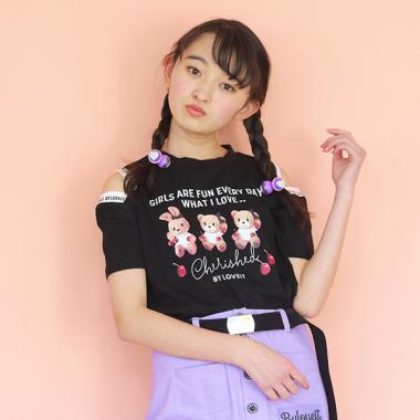 ラビ子＆ビビTシャツ(120 黒): ジュニア - ナルミヤ オンライン