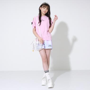 最終値下げ タイダイプリントショートパンツ(120cm ジュニア ラベンダー): 服、靴